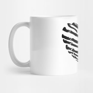 Image: Heart, Bones (black) Mug